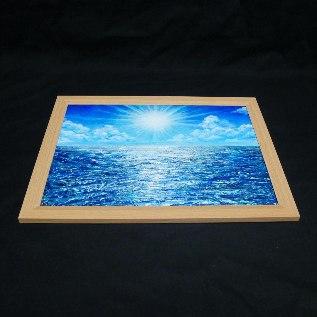 油絵 油彩 油彩画 絵 絵画 【輝きの海】
