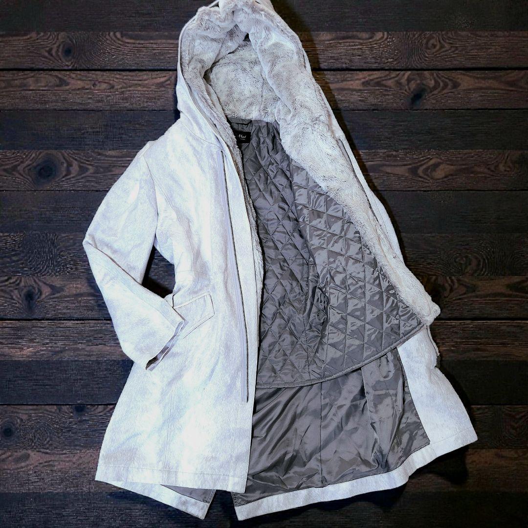 TORNADO MART トルネードマート ムートン フーデッドコート LL 白