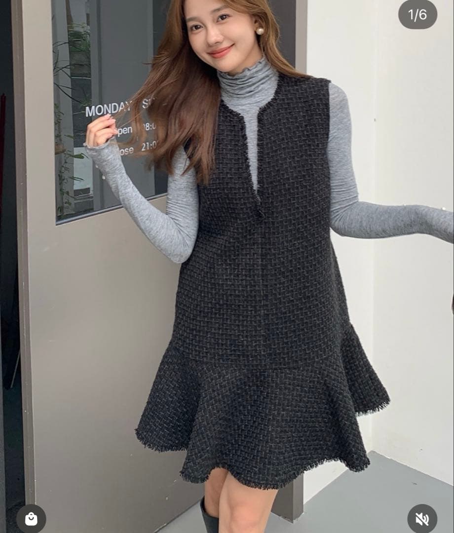 BIRTHDAY BASH ノースリーブ ブラック　ワンピース　インナーセット