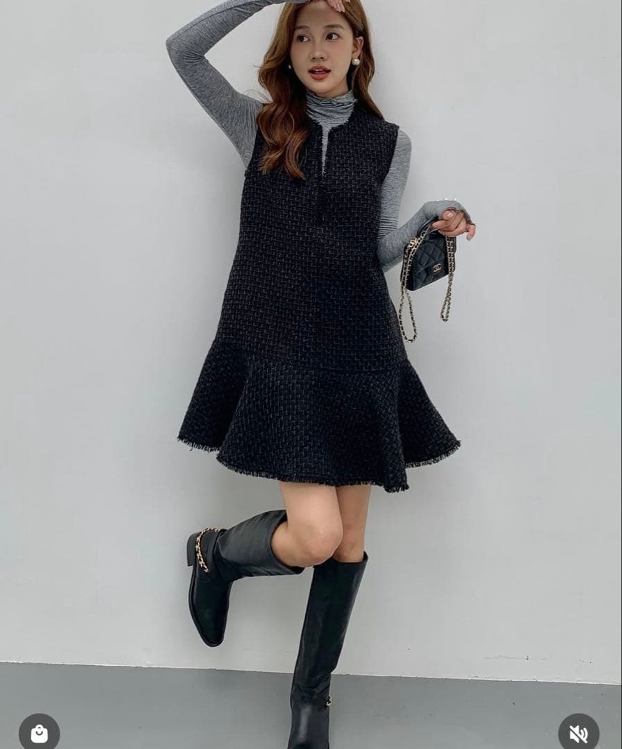 BIRTHDAY BASH ノースリーブ ブラック　ワンピース　インナーセット