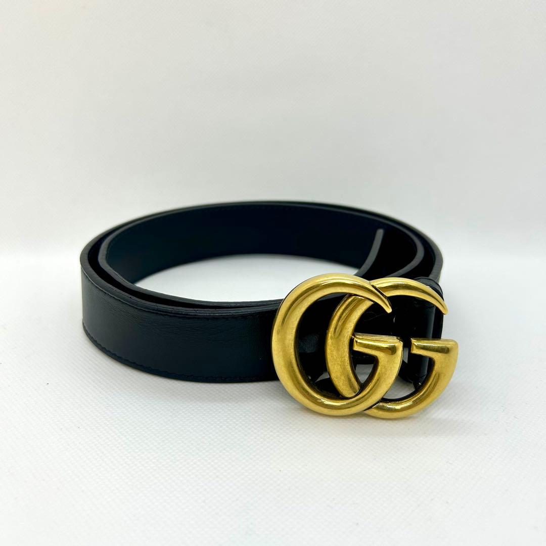 極美品⭐️大人気 Gucci グッチ マーモント ベルト レザー バックルゴールド