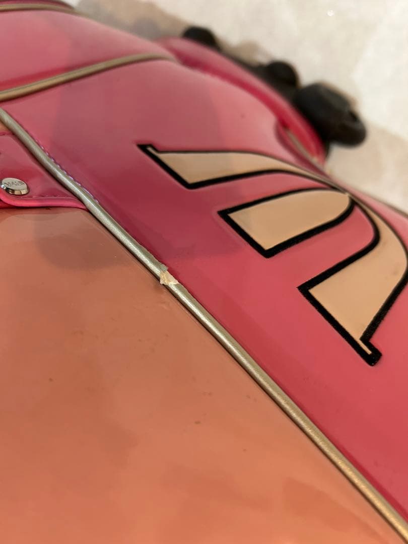 ゴルフバッグ　キャスター付　郵便バッグ付&ヘッドカバー付　pink MU