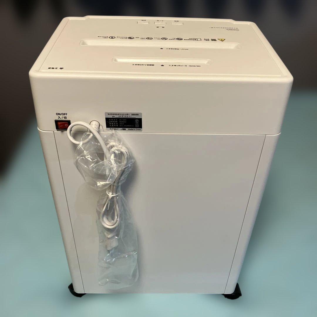 【未使用品】オーム電機 静音マイクロマルチシュレッダー SHR-RT8 OHM