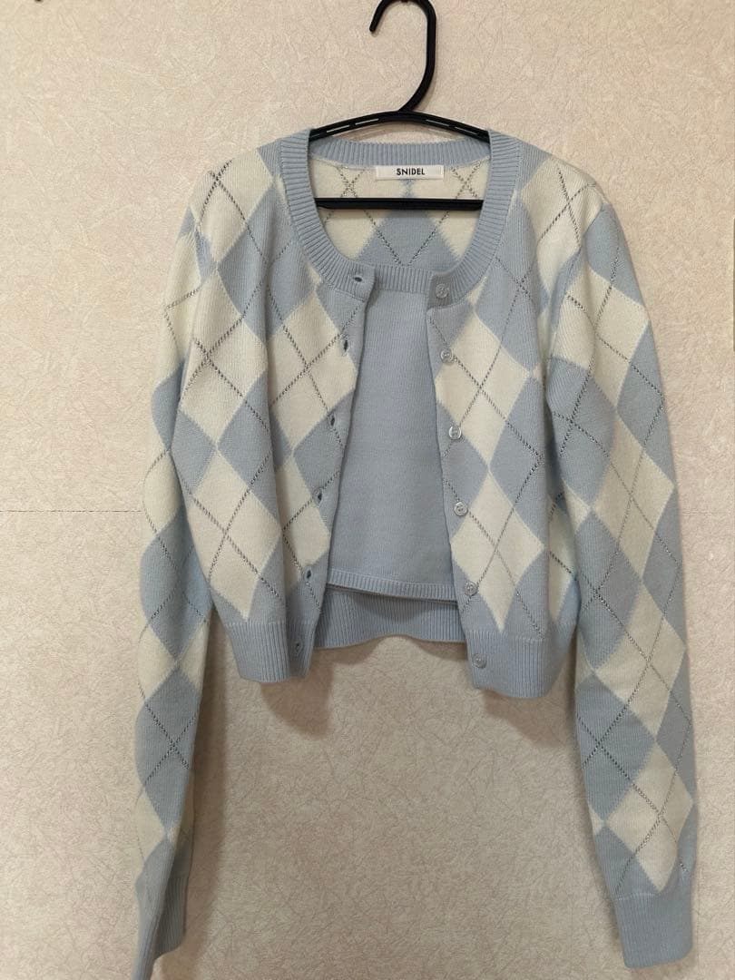 スナイデル　アーガイルニットアンサンブル