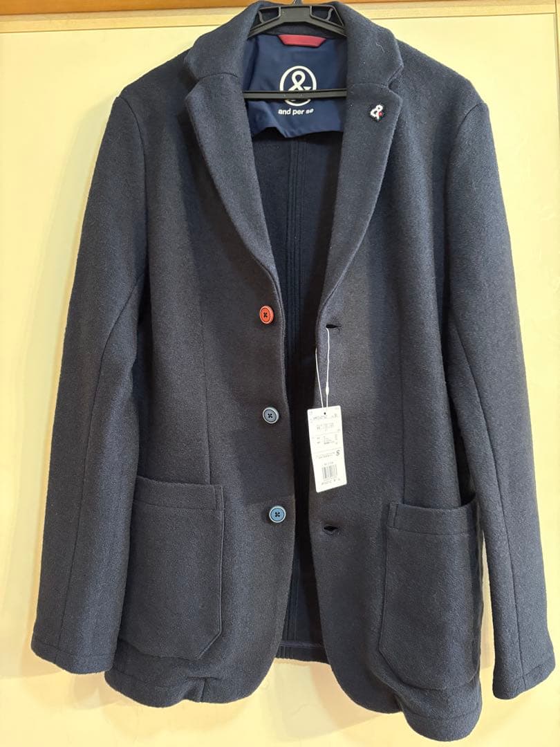 and per se 紺色 ジャケット　ウール定価41800