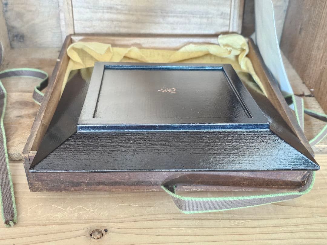 骨董品 一閑張塗師 黒塗 茶道具 菓子器