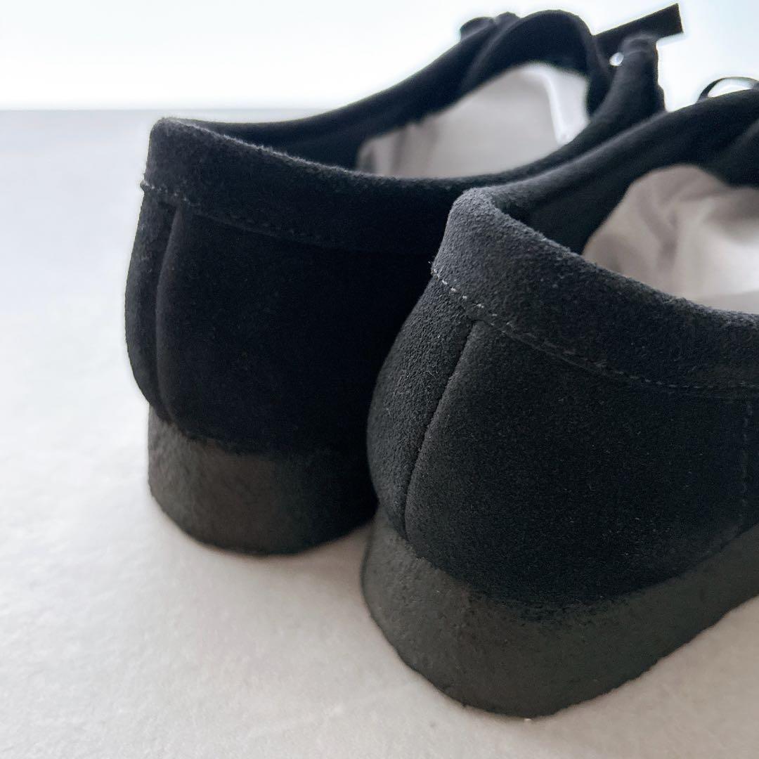 クラークス　ワラビー　ブラックスエード　23.5