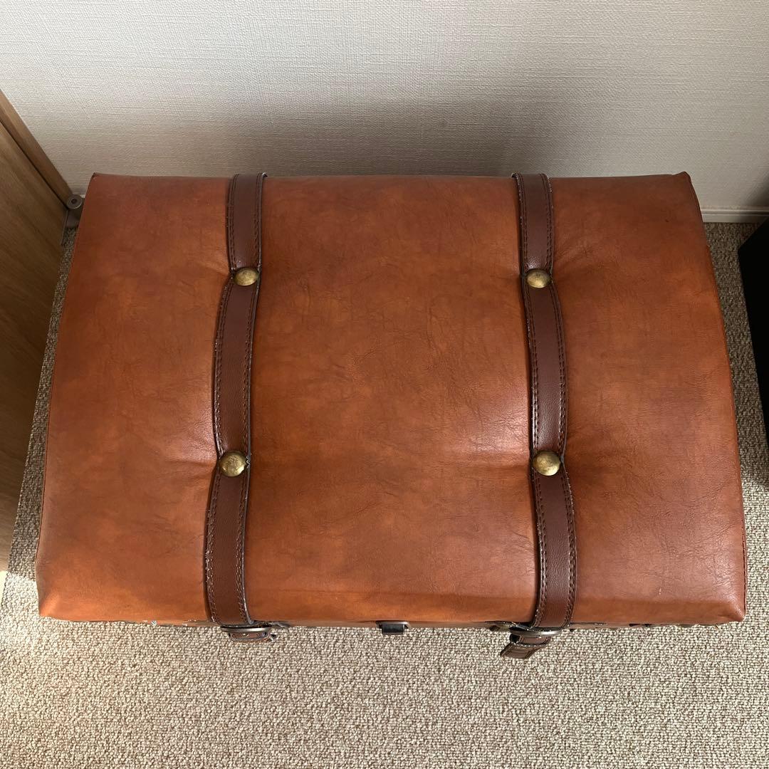 値下げ！アンティーク調スツール　宝箱型収納ボックス