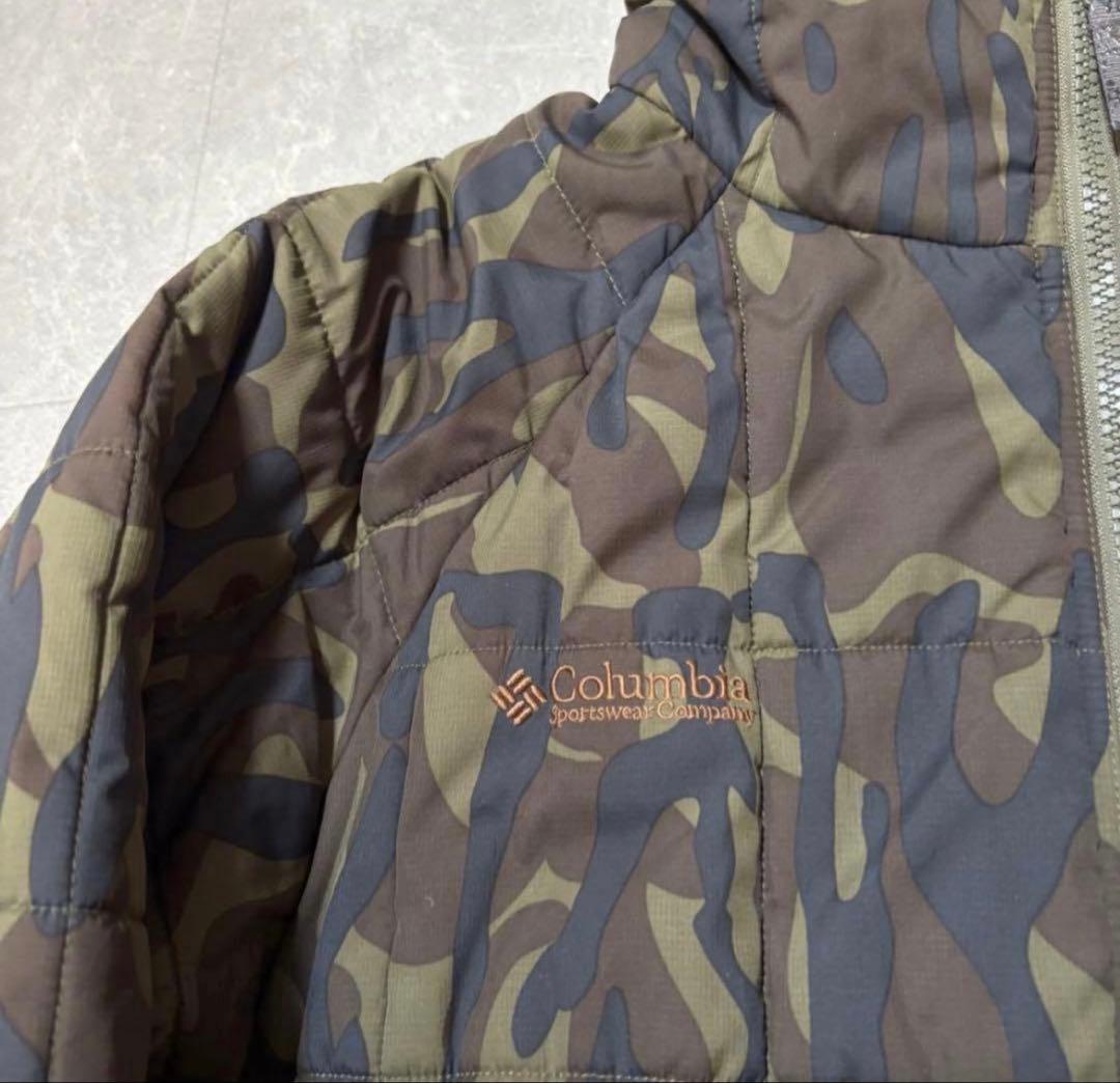00s Columbia hooded puffer jacket カモフラ