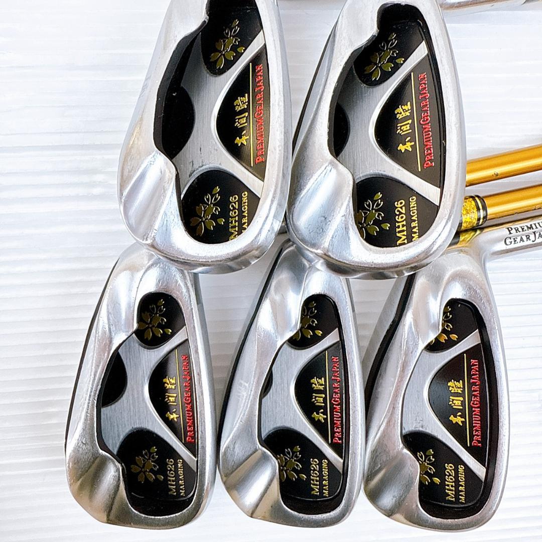 本間睦（ホンマムツミ）　MH626　アイアンセット　5本　純正カーボン（R）