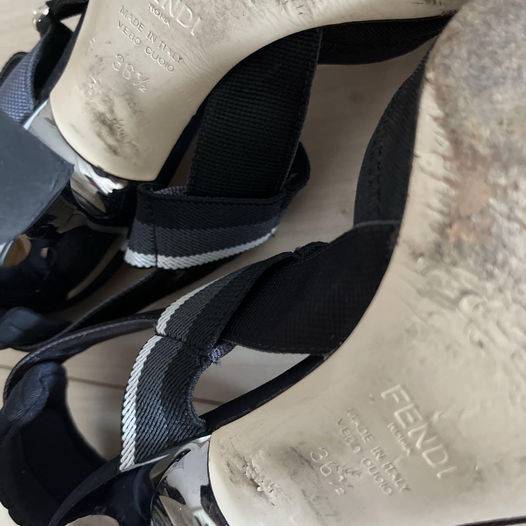 フェンディ　FENDI コリブリ　パンプス　ブラック　メッシュ　36 1/2