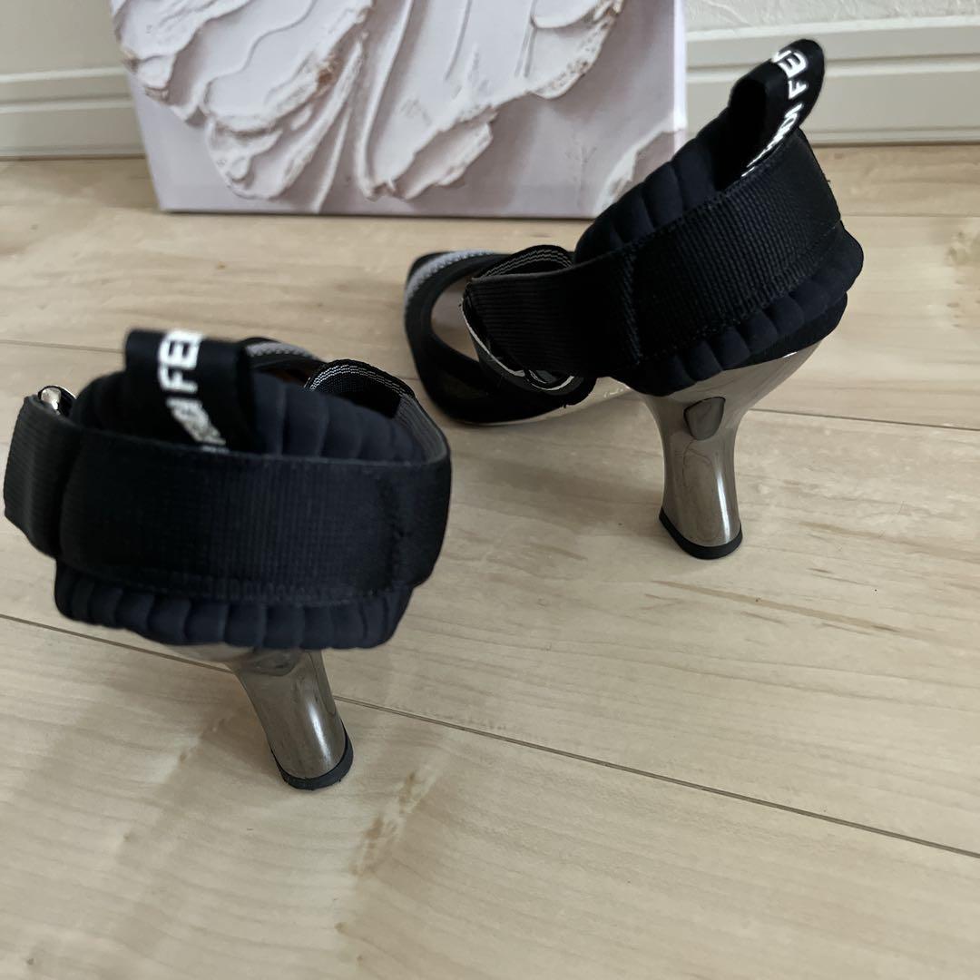 フェンディ　FENDI コリブリ　パンプス　ブラック　メッシュ　36 1/2