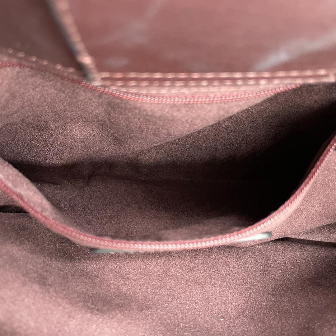 美品 COACH ハンドバッグ レザー ゴールド パッチワーク パイソン