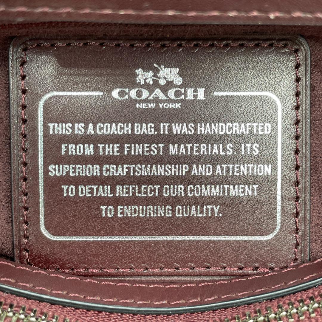 美品 COACH ハンドバッグ レザー ゴールド パッチワーク パイソン
