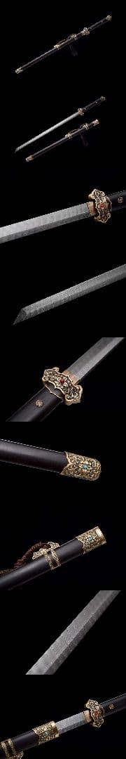 銅牡丹天梯唐刀20231500 古兵器 武具　刀装具　日本刀　模造刀 居合刀