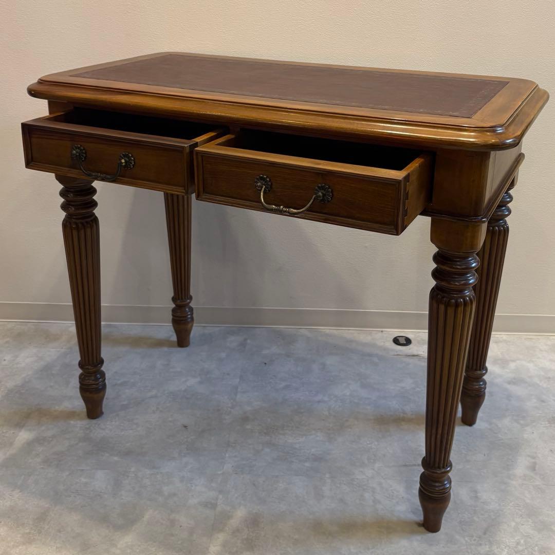 バロッサバレンティ　天面革張り　机　デスク