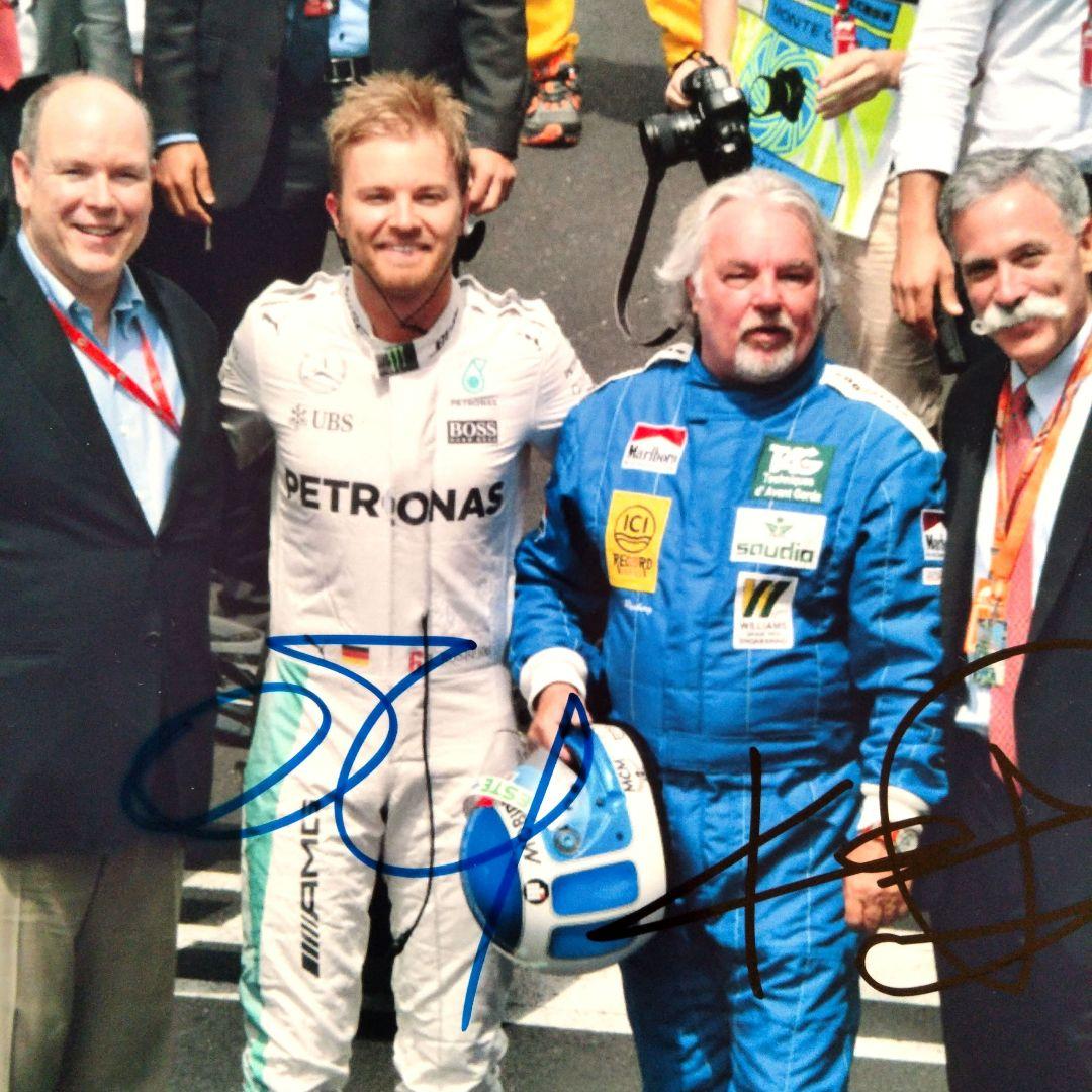 ニコ・ロズベルグとケケ・ロズベルグ直筆サイン入り超大型写真…