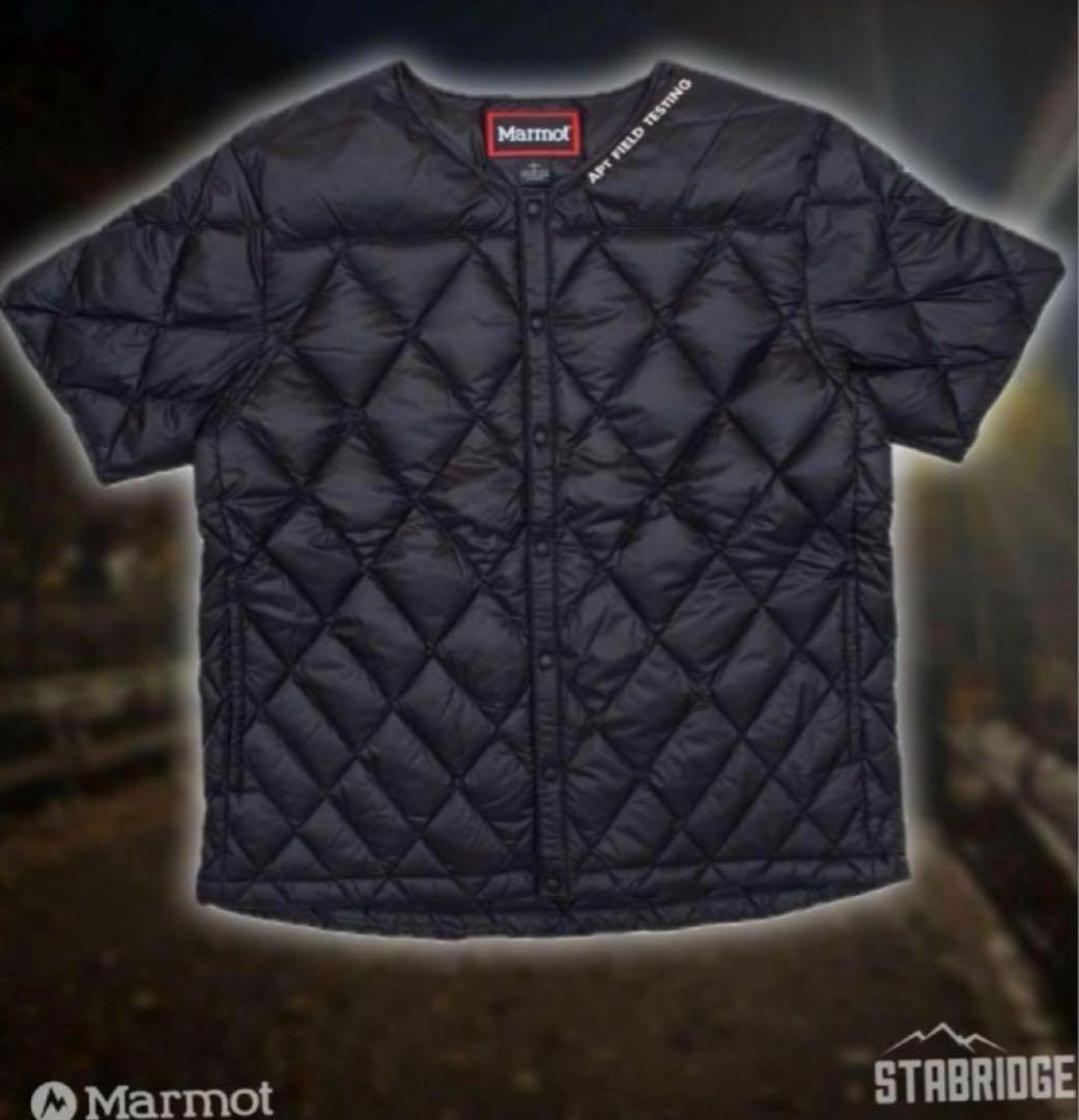 鶏*様 STABRIDGE MARMOT DOWN T-SHIRT Black