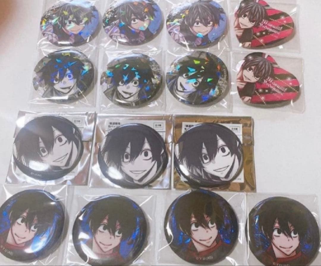 桃源暗鬼 淀川真澄 ホログラム缶バッジ ハート缶バッジ