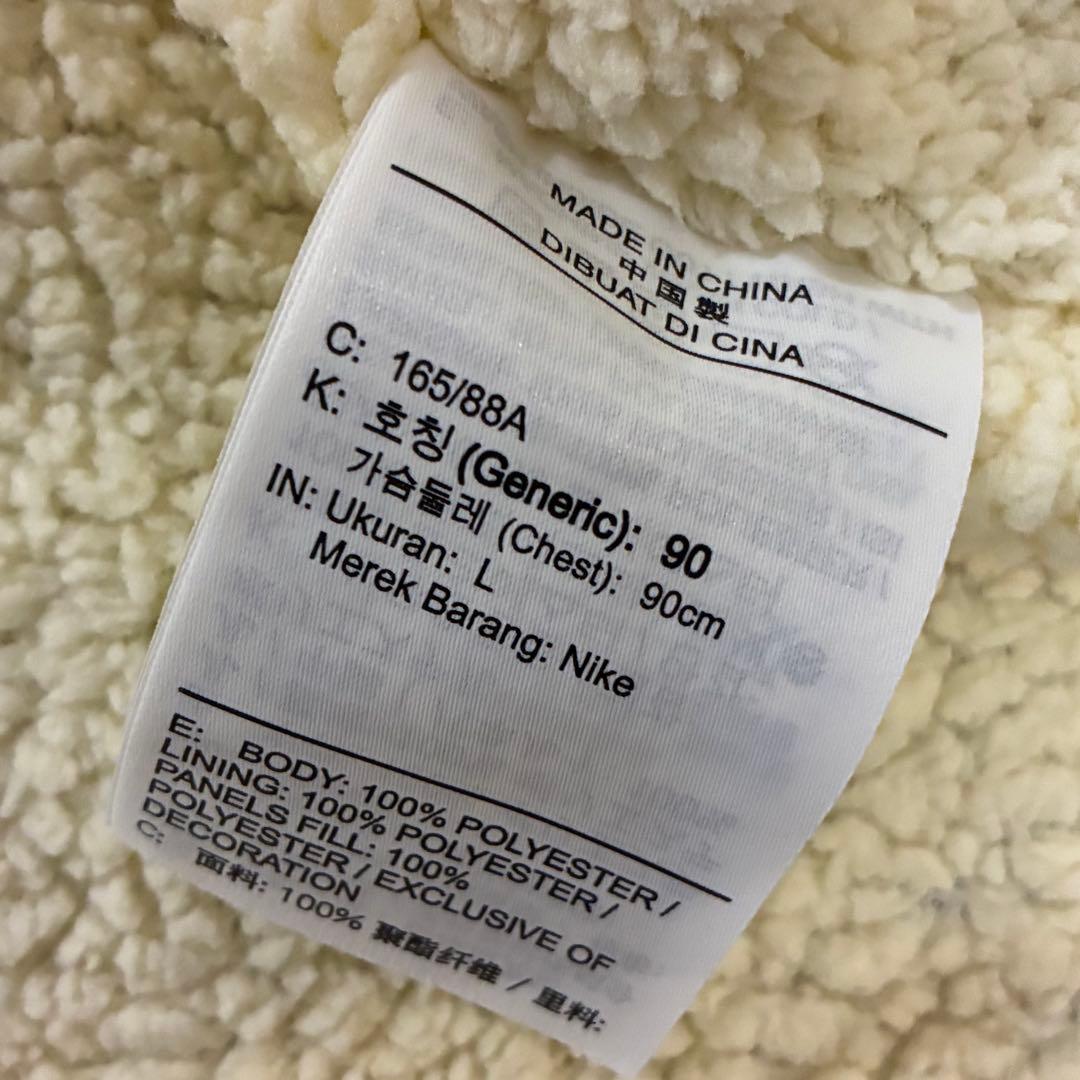 NIKE 【未使用タグ付】 ベンチコート 黒 ブラック ボア Lサイズ