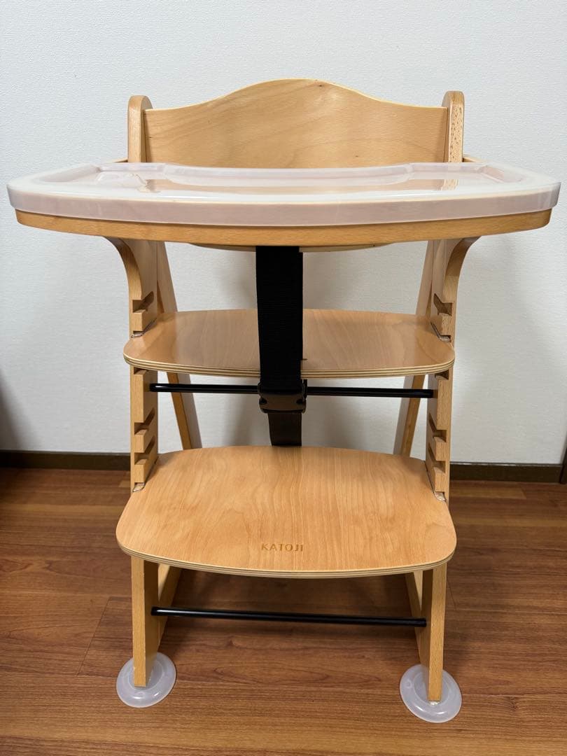 【美品】KATOJI カトージ プレミアム ベビーチェア ハイチェア 22380