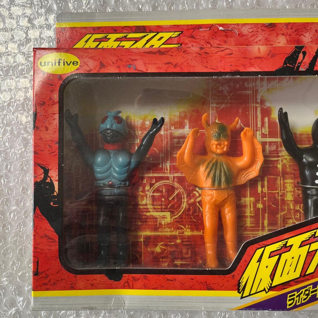 ⚠️未開封デッドストック　ユニファイブ　仮面ライダー ミニソフビセット 3体セット