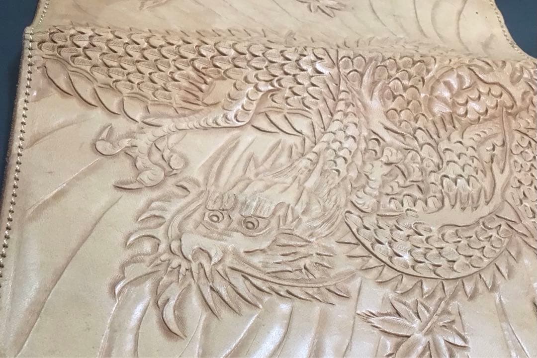 [生前特注品] TADY本人手彫り(TADY&KING)龍レザーアート未使用