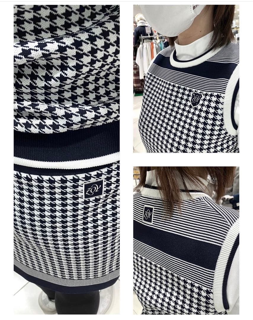 ZOY ウルトラ撥水加工 WOMENS 撥水千鳥JQ ベスト&スカート