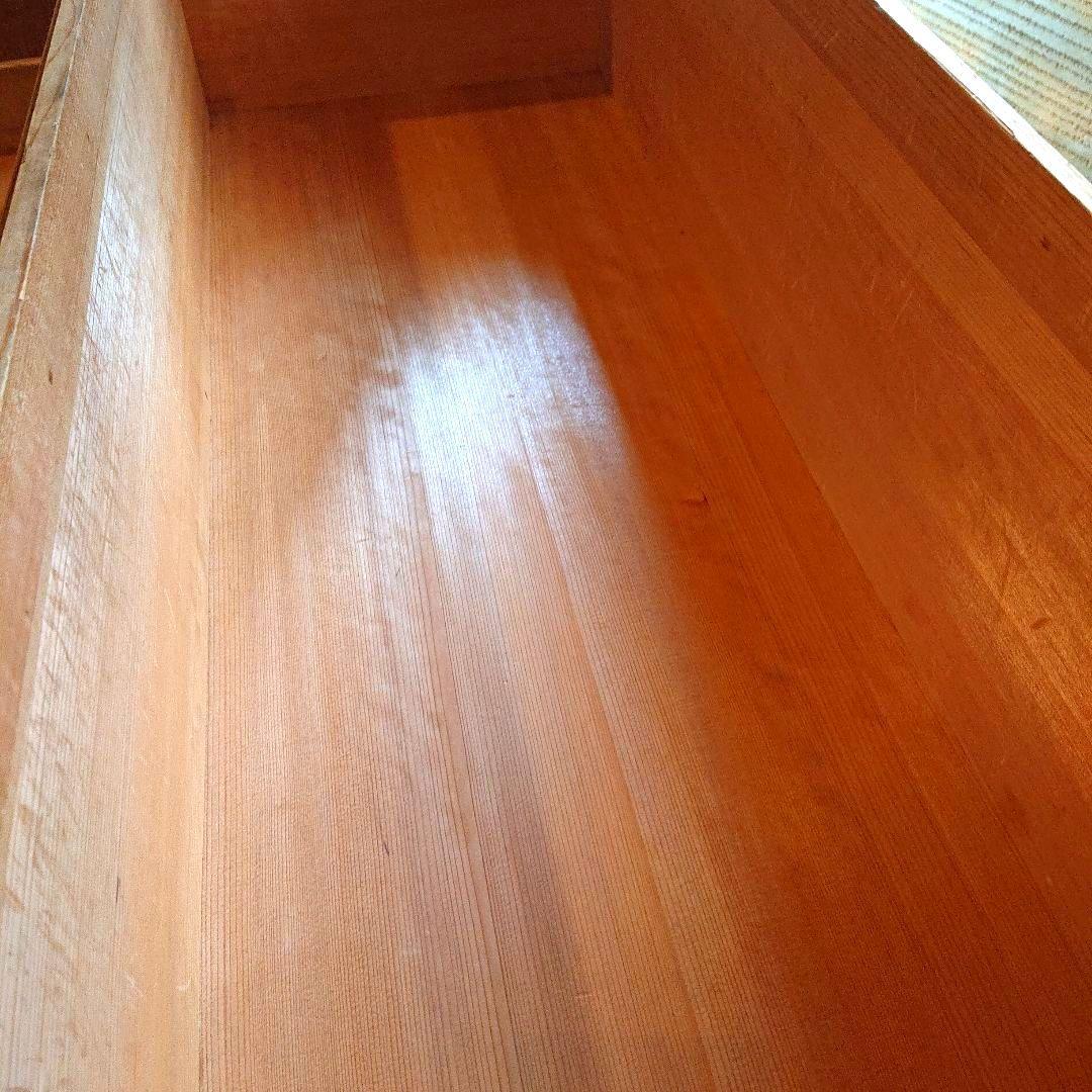 骨董 総檜 軸箱