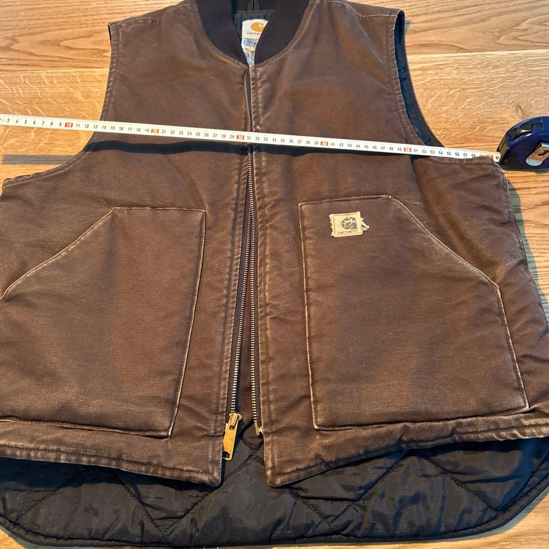 Carhartt Duck Vest カーハート ダックベスト ブラウン XL