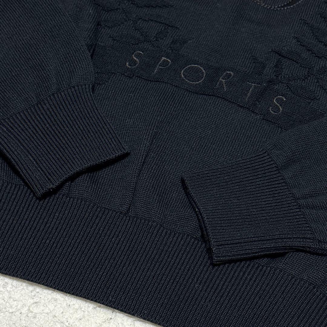 【未使用級】クリスチャンディオールスポーツ 長袖ニット プルオーバー ロゴ刺繍