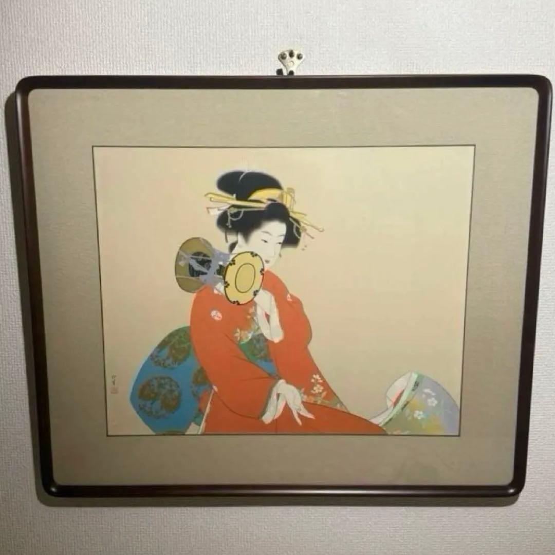 上村松園【鼓の音】証明書　　複製