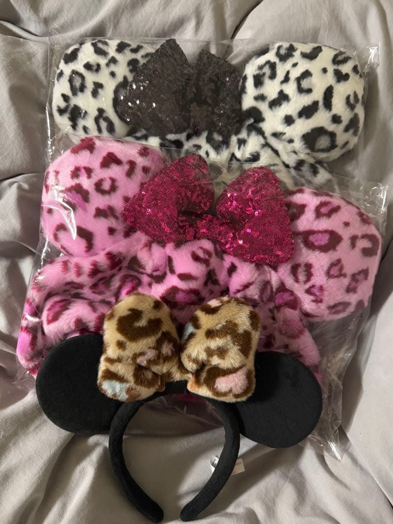 ディズニー　レオパードファンキャップとカチューシャ
