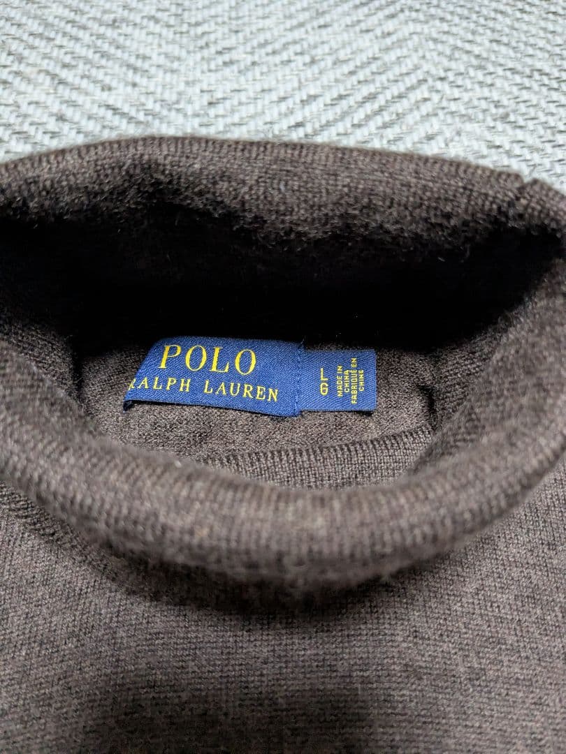 極美品　Polo Ralph Lauren　タートルネック セーター　現行　茶