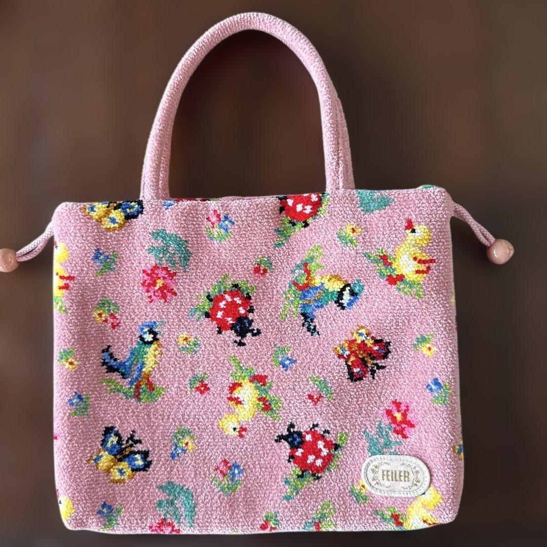 FELLER ハイジ　手付き巾着バッグ　ピンク