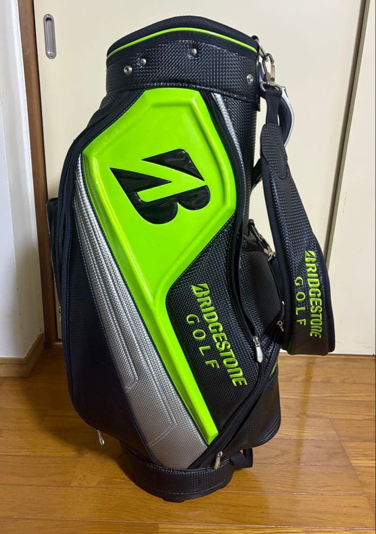 まーぼー　ブリヂストン　キャディバッグ ブラック/グリーン