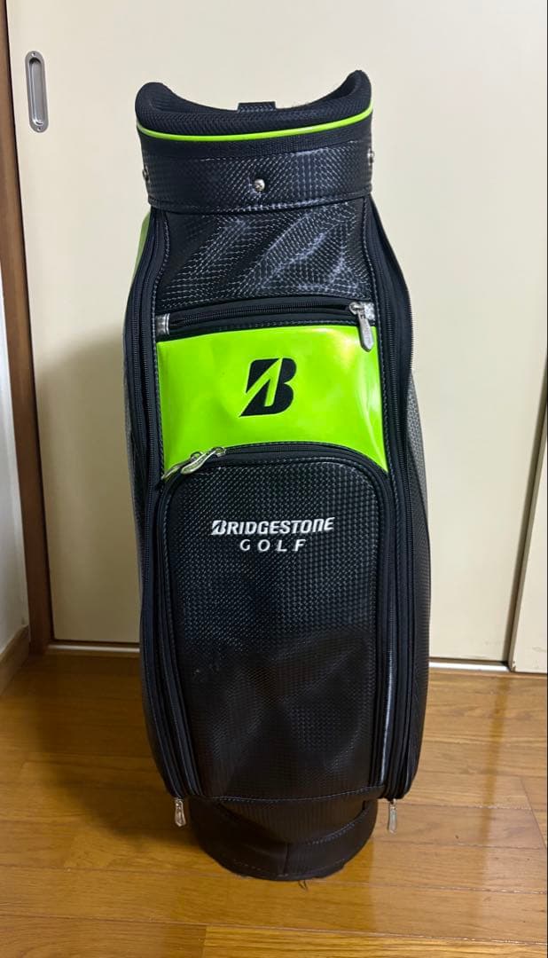まーぼー　ブリヂストン　キャディバッグ ブラック/グリーン