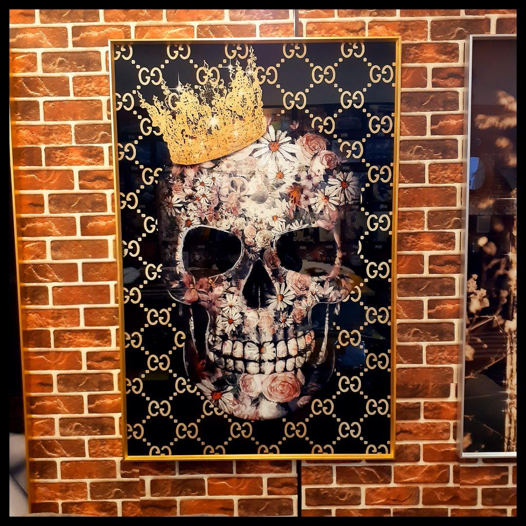 輸入雑貨　ミラーアートパネル『GUCCI』グッチ　特殊強化ガラス仕様　200cm