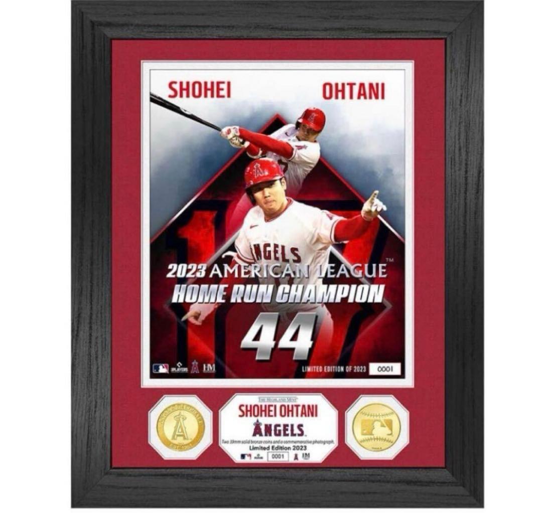 エンゼルス 大谷翔平2023 ALホームラン王獲得記念ダブルフォトミント
