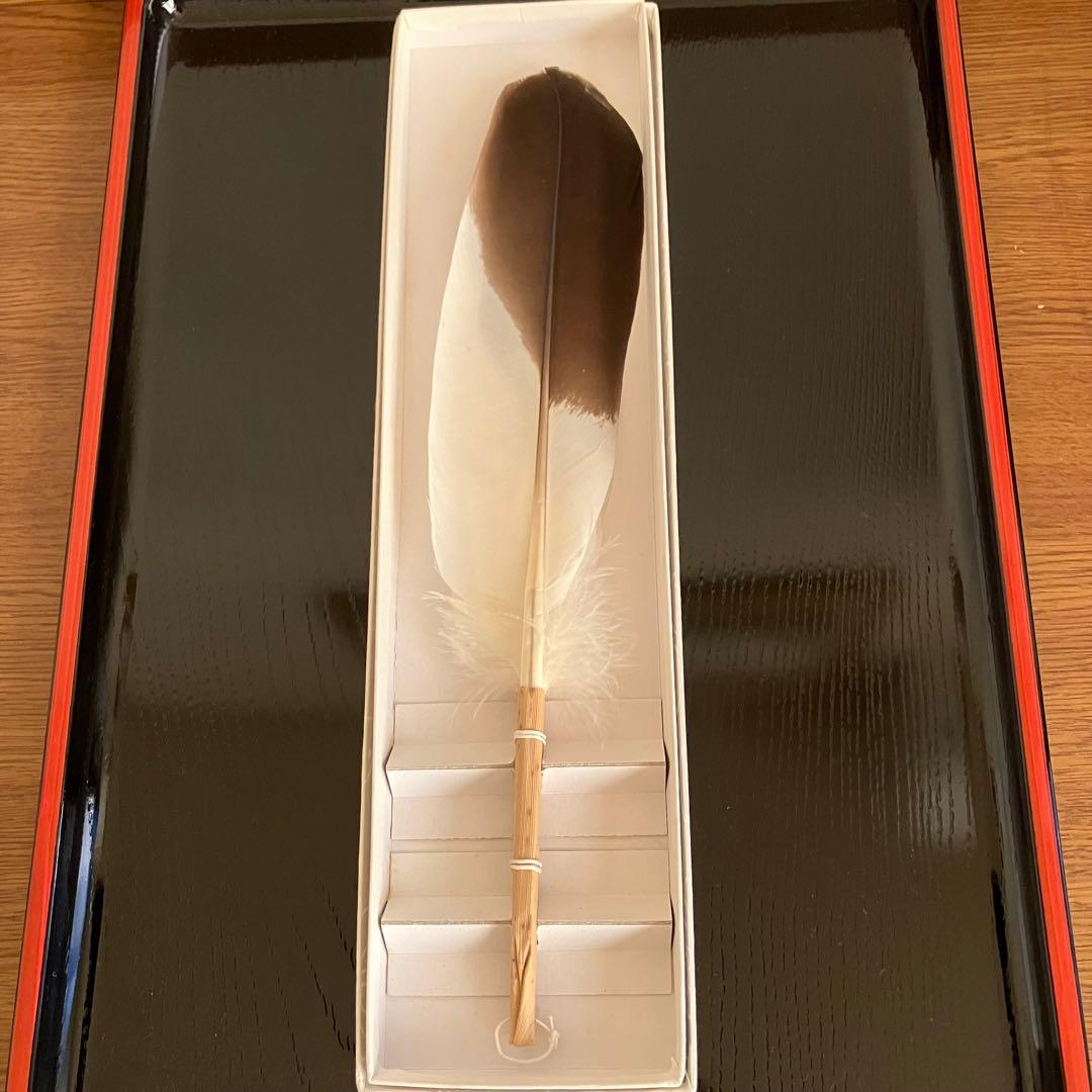 お値下げ 茶道具 羽箒 炉用 左羽 三つ羽