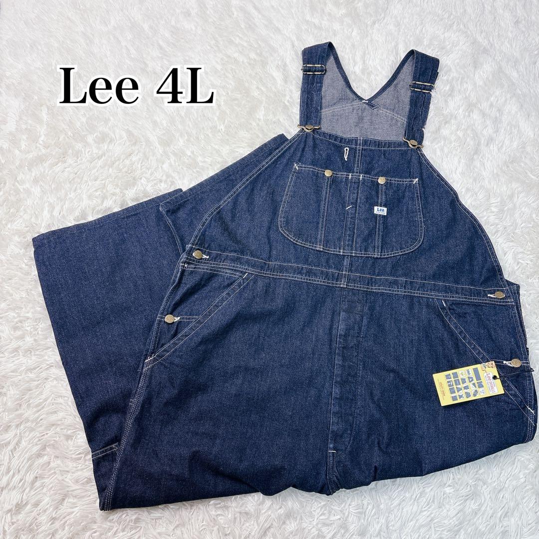 希少！ 4L Lee 濃紺　デニム　オーバーオール　ビックサイズ　ユニセックス