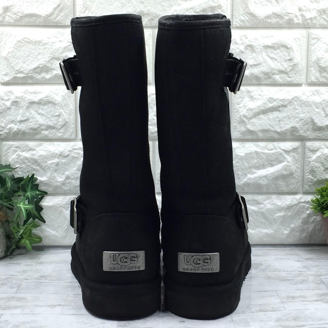 【美品】UGG アグ KENSINGTON エンジニアボアブーツ 黒 23cm