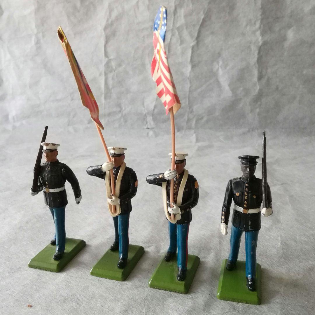 鉛の兵隊　米国海兵隊パレード　BRITAINS　英国製　ヴィンテージフィギュア
