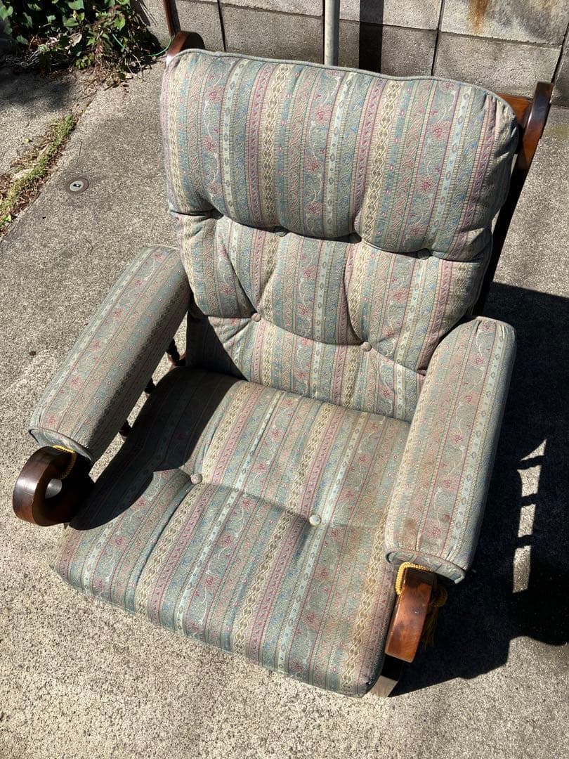 直接引き取り可！オールドカリモク ソファ 1人がけ チェア レトロ家具