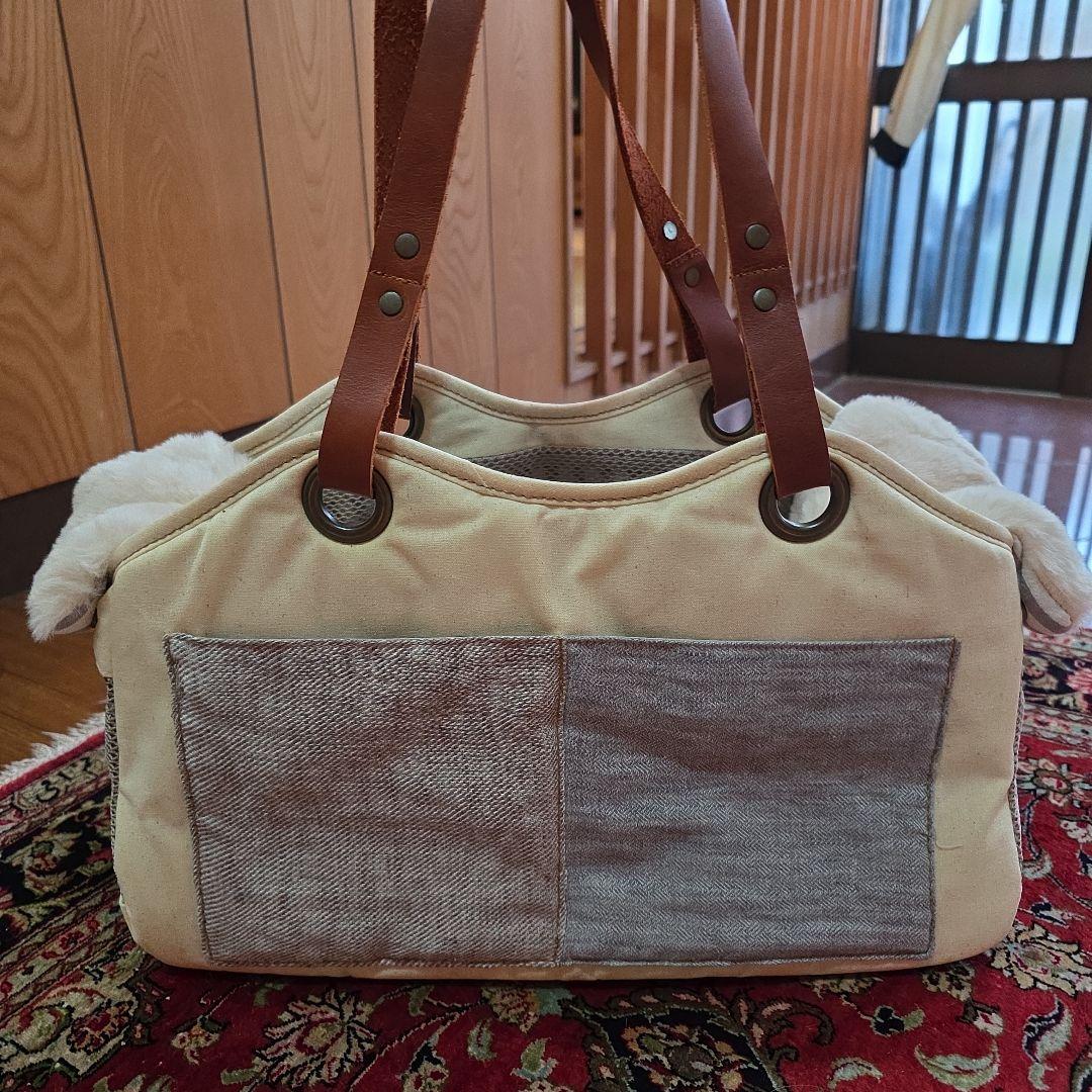 ✨希少✨LA発Louisdog高級ペットキャリーバッグ ファー取り外し可軽量通気