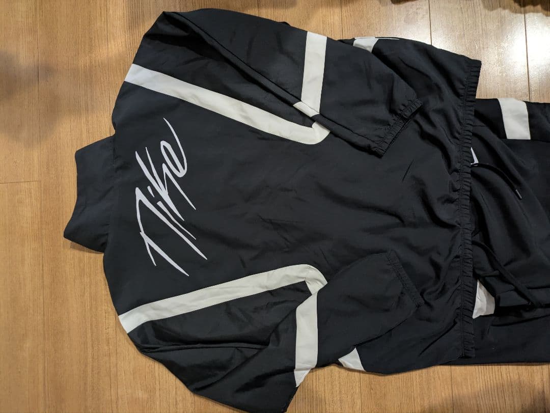 ナイキ ウーブン 上下 ナイロンジャケット パンツ L 黒 ブラック