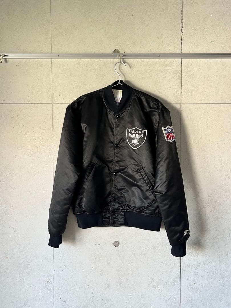 80s STARTER製 NFL RAIDERS stadium jacket