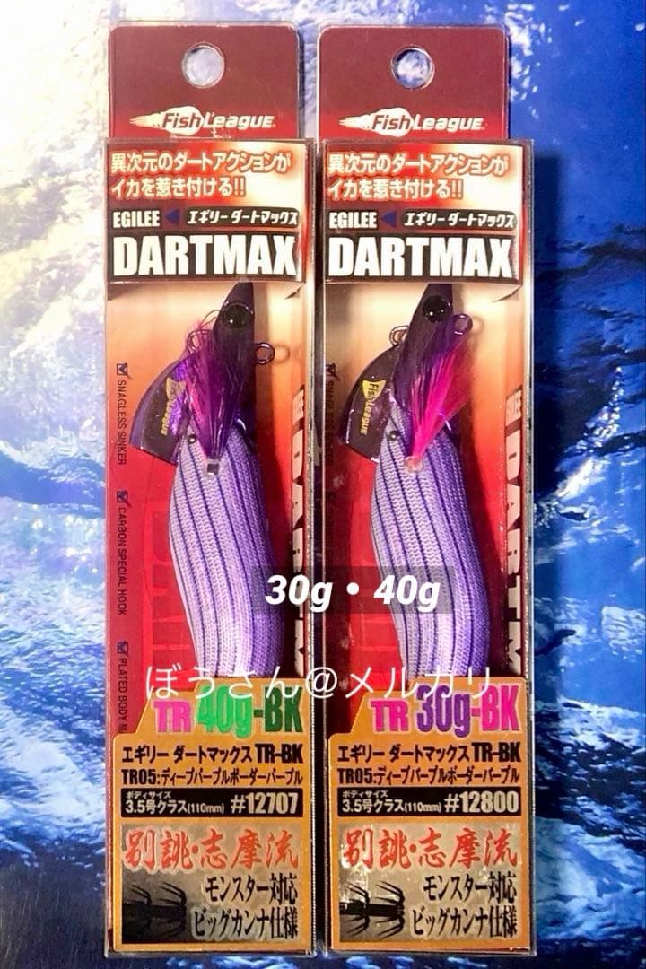 エギリー　ダートマックスTR-BK ディープパープルボーダーパープル　30・40