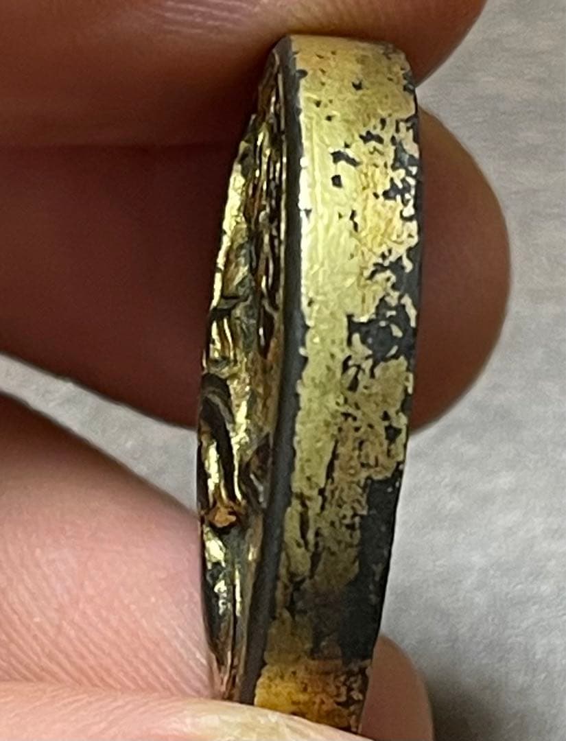 アンティーク　ゴールド　コーティング　ペンダントトップ ロザリービーツ 珍品