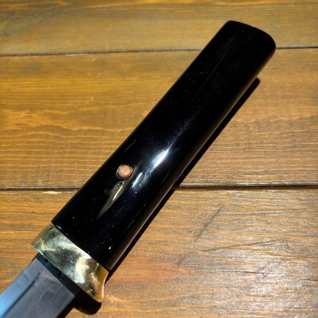 日本刀残欠クラフトナイフNo.62 最上大業物 長曽祢虎徹興里 切先 黒鞘